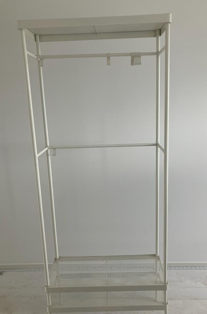 Garderobe rek van wit buissysteem, Huis en Inrichting, Kasten | Stellingkasten, Gebruikt, Ophalen of Verzenden