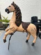 Antiek houten carrousel paard op metalen standaard, Antiek en Kunst, Ophalen