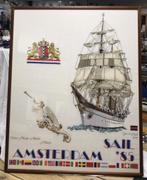 Ingelijst borduurwerk Sail Amsterdam 1985, Ophalen