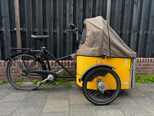 Nihola bakfiets dog (opknappertje), Fietsen en Brommers, Fietsen | Bakfietsen, Gebruikt, Overige merken, 2 kinderen, Huif, Ophalen