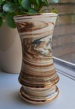 Mooi Beige-Bruin Marmerlook Vaasje met 24k Gouden Randje, Antiek en Kunst, Antiek | Vazen, Ophalen of Verzenden