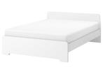 Ikea ASKVOLL 160cm met lattenbodem LUROY, Huis en Inrichting, Ophalen, Gebruikt, Wit, Tweepersoons