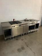 Te koop rvs kooklijn met  elektrische frituur en kookplaten, Ophalen, Zo goed als nieuw