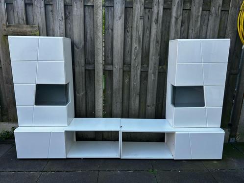 Mooie witte wandmeubel., Huis en Inrichting, Kasten | Televisiemeubels, Zo goed als nieuw, 200 cm of meer, Overige houtsoorten