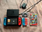 Nintendo Switch + Super Mario Odyssey + Accessoires, Spelcomputers en Games, Spelcomputers | Nintendo Switch, Ophalen, Met games