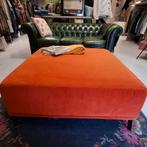 Hocker, poef, Huis en Inrichting, Banken | Voetenbanken en Poefen, Ophalen, Zo goed als nieuw, Vierkant, Stof