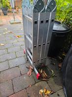 ALUPRO Ladder 4x3 sporten met stabilisatiebalk, Doe-het-zelf en Verbouw, Ladders en Trappen, Ophalen, Zo goed als nieuw, Ladder