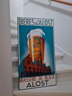 Emaille bord Alost bier nieuw zwaar bord, Antiek en Kunst, Ophalen of Verzenden
