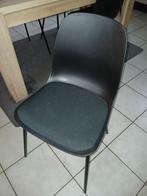 8x  zwarte stoelen met stoffen zitting, Huis en Inrichting, Ophalen, Stof, Zwart, Zo goed als nieuw