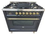 Luxe Boretti gasfornuis 90cm breed, Witgoed en Apparatuur, Fornuizen, Gebruikt, 60 cm of meer, Ophalen of Verzenden, Gas