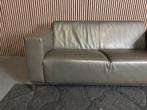 GRATIS LEVERING 2,5 Zits Bank Leer Grijs 175x83 GEREINIGD, 150 tot 200 cm, Driepersoons, Ophalen of Verzenden, Zo goed als nieuw