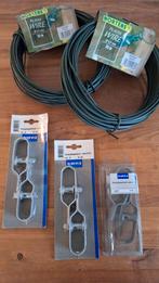 Geplastificeerd spandraad met spanners., Ophalen of Verzenden, Nieuw, 20 meter of meer, Draad