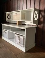 Kapstok met bankje wit landelijk, Huis en Inrichting, Woonaccessoires | Kapstokken, Gebruikt, Minder dan 100 cm, Hout, Ophalen