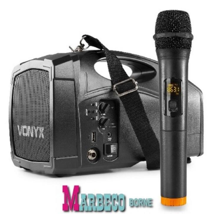 Draagbare PA set, Bluetooth, USB, MP3, UHF microfoon, Audio, Tv en Foto, Luidsprekers, Nieuw, Overige typen, Minder dan 60 watt