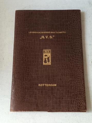 Vintage R.V.S. Rotterdam Verzekeringsmap beschikbaar voor biedingen