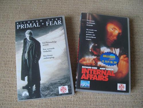 VHS Primal Fear en Internal Affairs met Richard Gere (Video), Cd's en Dvd's, VHS | Film, Zo goed als nieuw, Thrillers en Misdaad