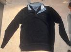 Tommy Hilfiger heren trui – half button / half knit – maat L, Kleding | Heren, Truien en Vesten, Ophalen of Verzenden, Nieuw, Blauw