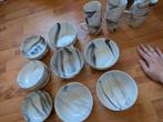 Marmeren servies met gouden rand 17 delig, Antiek en Kunst, Antiek | Servies compleet, Ophalen of Verzenden