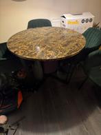 Tafel fonq marmerlook, Ophalen, 100 tot 150 cm, 50 tot 75 cm, Rond