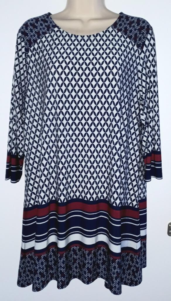 Tuniek maat 44/46, Kleding | Dames, Grote Maten, Zo goed als nieuw, Blouse of Tuniek, Blauw, Ophalen of Verzenden