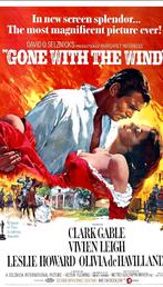 Filmposter Gejaagd door de wind 70cm x 100cm, Ophalen, Overige materialen, Nieuw, 40 liter of meer