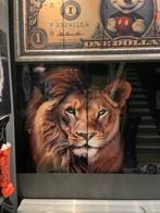 Leeuw Plexiglas Schilderij 120x90cm, Antiek en Kunst, Kunst | Schilderijen | Klassiek, Ophalen of Verzenden