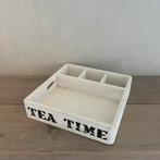 Tea time thee dienblaadje theedoos thee serveerblaadje 22 cm, Ophalen of Verzenden, Zo goed als nieuw