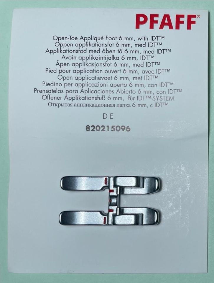 Open applicatievoet Pfaff (origineel), Hobby en Vrije tijd, Naaimachines en Toebehoren, Nieuw, Toebehoren, Pfaff, Ophalen of Verzenden