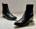 Manfield design stoere enkel laarzen ( western ) boots 39, Zwart, Lage of Enkellaarzen, Ophalen of Verzenden, Zo goed als nieuw