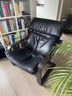 Vintage lederen Ikea ‘Poäng’ fauteuil - design van Noboru Na, Ophalen, Gebruikt, Vintage, 50 tot 75 cm