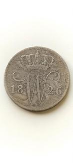 Zilveren 25 C. Willem I 1826b, Zilver, 25 cent, Ophalen of Verzenden, Koning Willem I