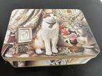 Blik met Poes / kat voorstelling 17/13/4.5 cm H, Verzamelen, Blikken, Ophalen of Verzenden, Zo goed als nieuw, Overige