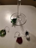 Wijnglas ringetjes kerst, Diversen, Kerst, Ophalen of Verzenden, Zo goed als nieuw