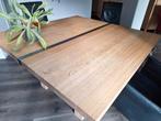 Zwaar massief eiken eettafel, evt mét stoelen, Huis en Inrichting, Tafels | Eettafels, Ophalen, Gebruikt, Vijf personen of meer