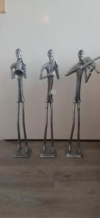 3 muzikanten beeldjes H73cm, Verzamelen, Zo goed als nieuw, Mens, Ophalen