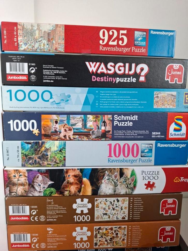 Diverse Legpuzzels - Ravensburger, Jumbo, Schmidt, Hobby en Vrije tijd, Denksport en Puzzels, Gebruikt, Legpuzzel, 500 t/m 1500 stukjes