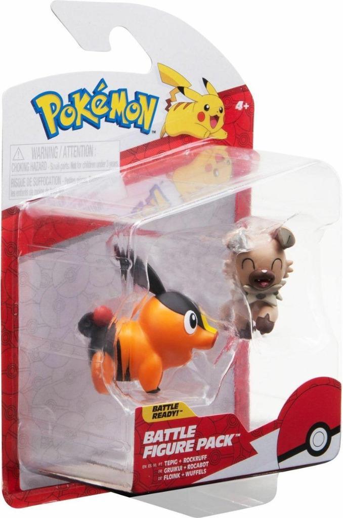 Pokemon: Battle Figure: Tepig & Rockruff, Kinderen en Baby's, Speelgoed | Actiefiguren, Nieuw, Ophalen of Verzenden