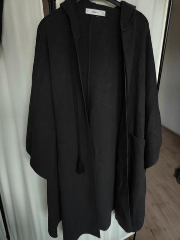 Zara cape coat antraciet hoody one size warme jas cape  beschikbaar voor biedingen
