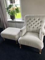 Fauteuil + Hocker Olav, Huis en Inrichting, Fauteuils, Ophalen, Minder dan 75 cm, Stof, 50 tot 75 cm