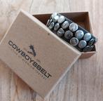 Cowboysbelt bracelet zwart leer met studs (merk cowboybags), Nieuw, Leer, Ophalen of Verzenden, Zwart