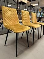 Velvet stoel goud - stoel goud geel - velours stoelen goud, Ophalen, Overige kleuren, Nieuw, Stof