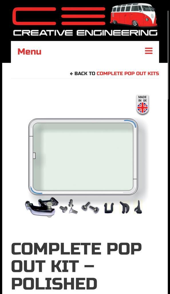 Volkswagen 2 x pop-out raam compleet nieuw, Auto diversen, Auto-accessoires, Nieuw, Ophalen of Verzenden