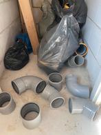 Diverse hulpstukken PVC 110 en 125mm, Doe-het-zelf en Verbouw, Buizen en Afvoer, Ophalen, Bochten, Pvc, Zo goed als nieuw