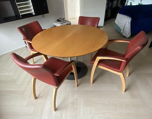 Eettafel Tafel Rond Leolux Trias, Huis en Inrichting, Tafels | Eettafels, Gebruikt, 100 tot 150 cm, 100 tot 150 cm, Vijf personen of meer