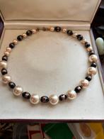 Nieuw parel met glazen Kralen Ketting, Sieraden, Tassen en Uiterlijk, Kettingen, Overige materialen, Verstelbaar, Zwart, Nieuw