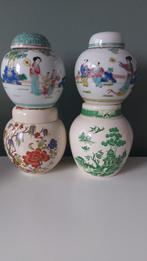4 Gemberpotten - England en China - Handgeschilderd, Ophalen of Verzenden