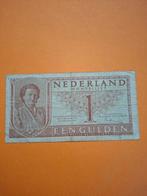 1 gulden muntbiljet Wilhelmina uit 1949 in ZF-, Postzegels en Munten, Bankbiljetten | Nederland, Ophalen of Verzenden, 1 gulden