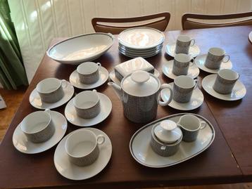 Vintage Thomas ontbijtservies Medaillon Onyx 1950 beschikbaar voor biedingen