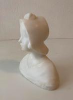 Marmeren Art Deco buste van jonge vrouw, Ophalen of Verzenden