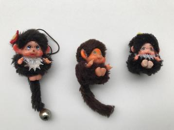Vintage Monchhichi mini poppetjes  beschikbaar voor biedingen